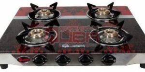 Quba S4 Shagun Designer Glass Top 4 Burner Gas Stove