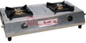 Quba SG102 ISI Certified Stainless Steel 2 Burner Manual Gas Stove