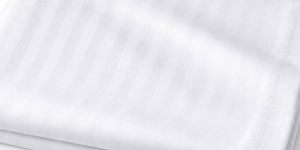White Striped Cotton Hotel Bedsheet