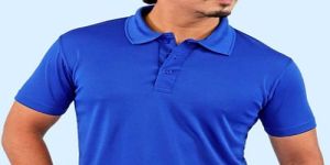 Mens Royal Blue Poly Cotton Polo T-Shirt