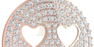 Smiley Heart Design Hip-Hop Diamond Pendant