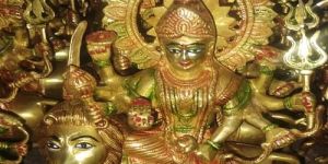 Brass Multicolour Durga Maa Statue