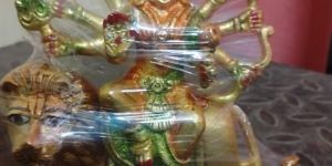 Brass Sherawali Mata Statue