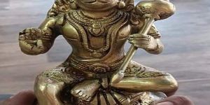 Brass Sitting Hanuman Ji Statue