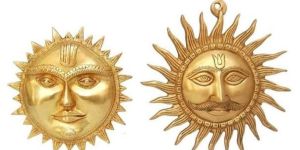 Brass Sun Face Wall Hanging