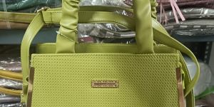 green textured women shoulder bag