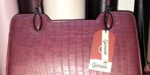 Maroon Textured Ladies Tote Bag