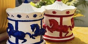 Multicolor Soy Wax Horse Ceramic Jar Candle