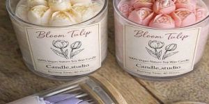 Soy Wax Scented Tulip Glass Jar Candle