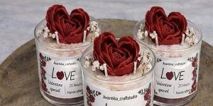 Valentines Special Rose Soy Wax Scented Candle