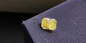 0.19 CT High Quality Radiant Cut CVD Yellow Diamond