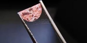 0.215 Carat Premium Pink Half Moon Shape CVD Diamond