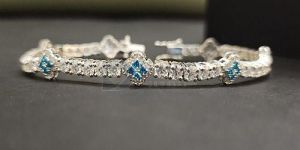 Luxury Round Cut Moissanite Diamond Bracelet
