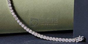 Round Cut Moissanite Diamond Tennis Bracelet
