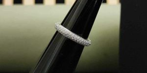 Sterling Silver Diamond Eternity Band Ring