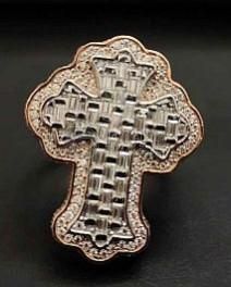 Unique Cross Hip Hop Baguette Diamond Ring