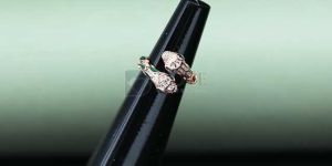 Unisex 14kt Solid Gold Hip Hop Lab Grown Diamond Ring