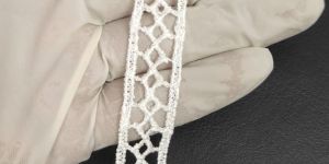 White Crochet Polyester GPO Lace Trim