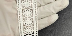 White Decorative Polyester GPO Lace