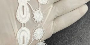 White Flower Pattern Polyester GPO Lace
