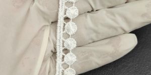 White Kurti Polyester GPO Lace