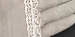 White Net Pattern Polyester Gpo Lace