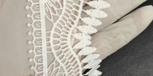 White Stylish Polyester GPO Lace