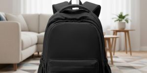 Polyester Black Laptop Backpack