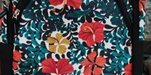 Polyester Printed Black School Backpack Bag