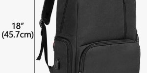 Rexine Black Laptop Backpack