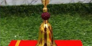Gold Plated Aluminium Pooja Bell