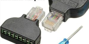 RJ45 Male 8 Pin Screw Terminal Adapter