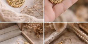 Royal Filigree Crescent Earrings