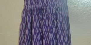 Purple Long Printed Ladies Frock