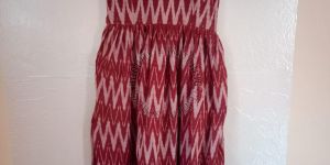 Red Designer Printed Frock