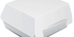 White Square Kraft Paper Burger Box