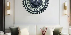Sun Face Wrought Iron Wall Hanging