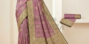 Pink Mayure Royale Banarasi Saree