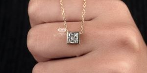 Princess Cut Diamond Pendant Necklace