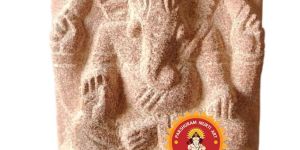 Red Stone Ganesh Murti