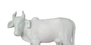 White Marble Cow Statue