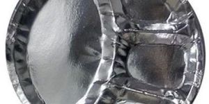 Four Compartment Silver Paper Plates