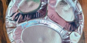 Three Compartment Silver Paper Plates