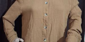 Light Brown Casual Ladies Shirt