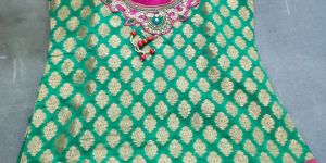 Embroidered Silk Short Kurti