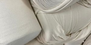 220 GSM Loop Knit Fleece White Cotton Fabric