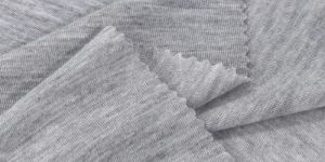 Grey Needle Drop Single Jersey Cotton Knitted Fabric