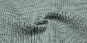 Grey Needle Drop Single Rib Knitted Fabric