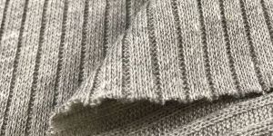 Grey Single Rib Cotton Knitted Fabric