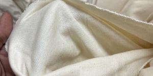 White Cotton Loop Knit Fleece Fabric